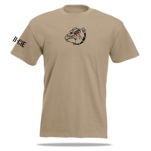 khaki BLJ t-shirt bedrukt