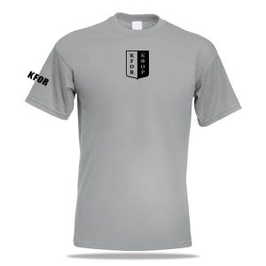 KOSOVO - KFOR Premium T-shirt (zinkgrijs)